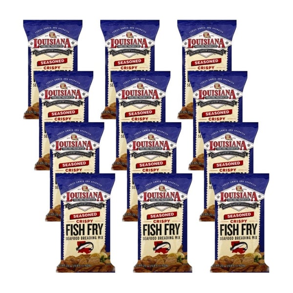 12-PACK OF Breading Mix Seasoned Louisiana Fish Fry 22 oz