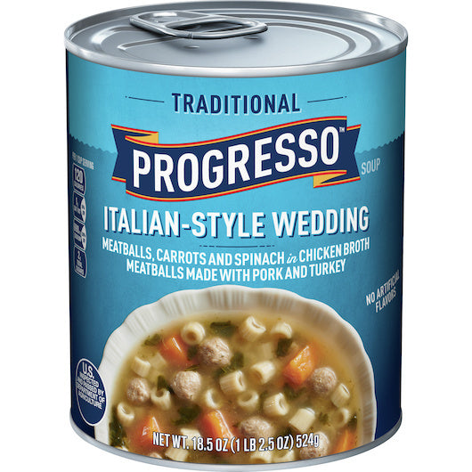 12-PACK OF Italian-Style Wedding Soup Progresso, 12 - 18.5 Oz