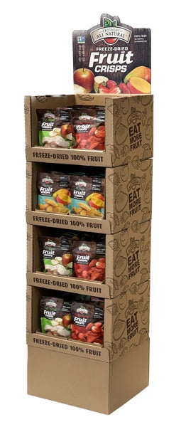 64-PACK OF Fruit Freeze Dried Shipper, Mango/Strawberry/Apple, Brothers International