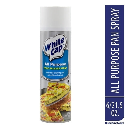 6-PACK OF Aerosol Release Pan Spray White Cap, 6 - 21.5 OZ
