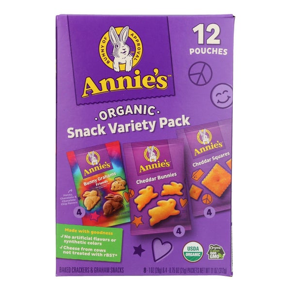 6-PACK OF SNACK PACK VARIETY SNACK PACK CHEDDAR BUNNIES BUNNIE GRAHAMS CHEDDAR SQUARES