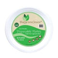 20-PACK OF PLATE PAPER BIOGREENCHOICE PFAS-FREE COMPOSTABLE FIBER MOLDED PLATE 9"