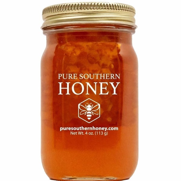 24-PACK OF Honey with Comb Mini, Pure Southern Honey