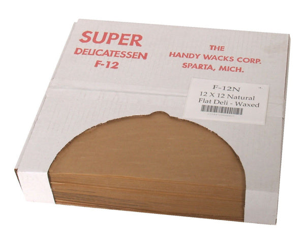 6-PACK OF WRAP PAPER DRY WAX 12X12 NAT