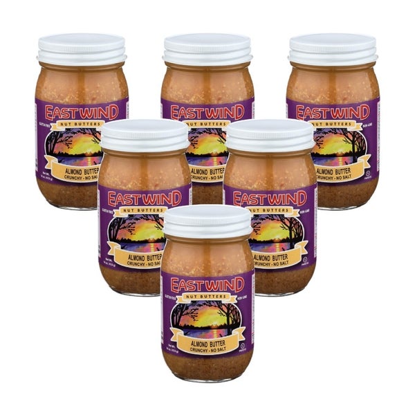 6-PACK OF Almond Butter Crunch East Wind 16 oz