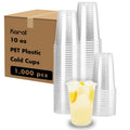 1000-PACK OF Cup Plastic Karat [1,000 Pack - 10oz] Clear Plastic Cups, PET Cups (78mm), C-KC10