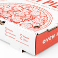 50-PACK OF Container Takeout Karat [50 ct] Corrugated Pizza Box, 14''x14''x2'', Generic Print