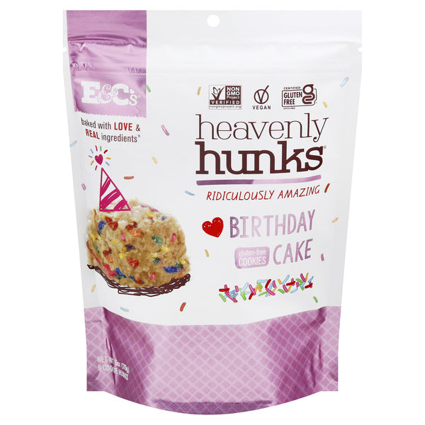 6-PACK OF Cookie Snack Birthday Cake Gluten Free Heavenly Hunks 6 oz