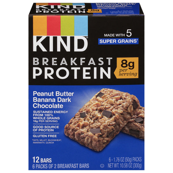 30-PACK OF BAR BRKFST PEANUT BUTTER BANANA DARK CHOCOLATE