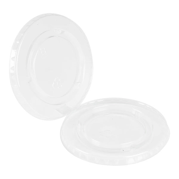 12-PACK OF LID PLAS CLR FLT N/HOLE 12/24