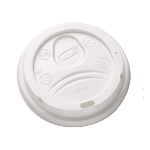 1000-PACK OF Lid Dome Dixie DL9540 Sip-Through Dome Lids for 10 oz Hot Drinks - 1000 Count White Carton