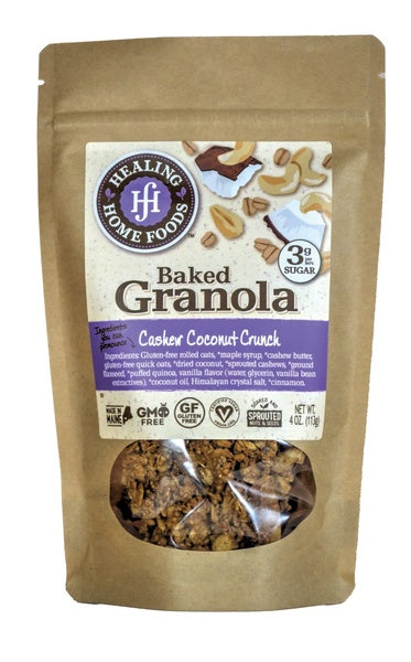 6-PACK OF Snack Granola, Grab 'n Go Cashew Coconut Crunch 4 oz, Healing Home Foods