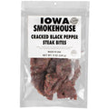 6-PACK OF Beef Steak Bites Cracked Black Pepper 8 oz, Iowa Smokehouse