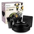 25-PACK OF Kit Combo Karat 25 sets Black Party Dinnerware Set | Plate, Cup, Fork, Knife, Spoon, Napkin