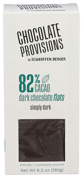 8-PACK OF CHOCOLATE DARK FLATS SIMPLY DARK 6.3 OUNCE - CASE OF 8