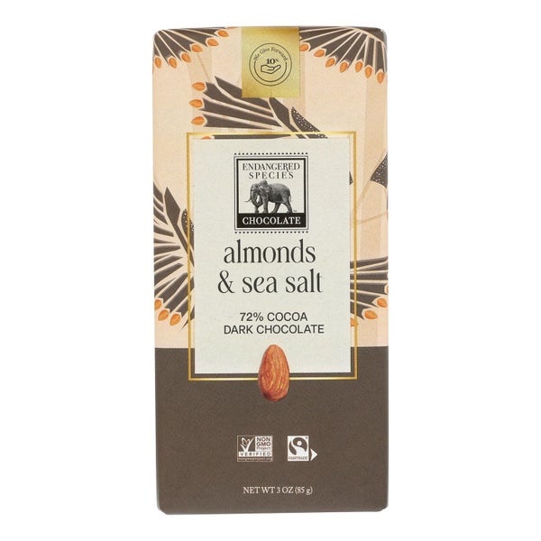 12-PACK OF CHOCOLATE BAR SEA SALT AND ALMONDS