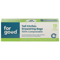 6-PACK OF BAG COMPOST TALL KITCHEN DRAWSTRING