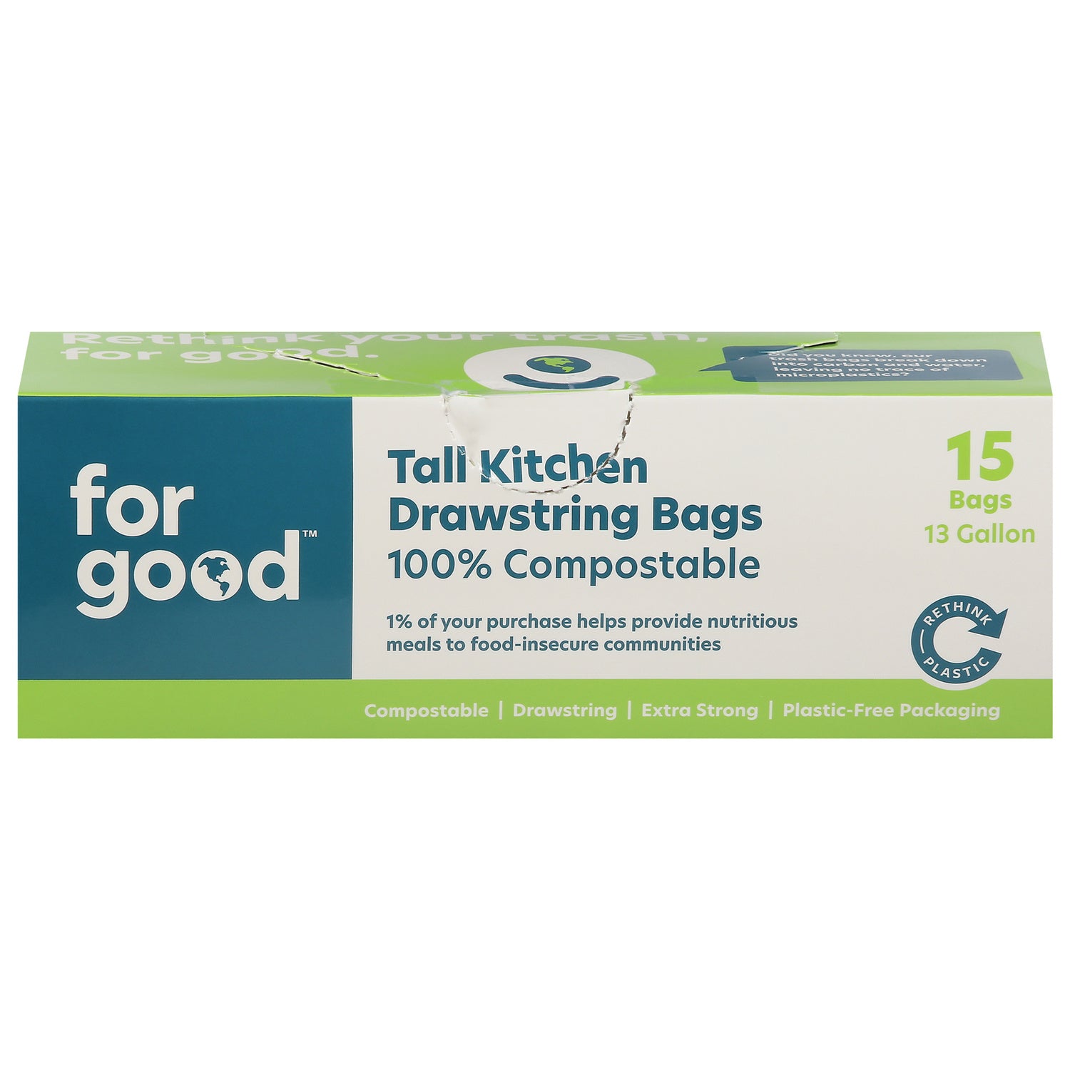 6-PACK OF BAG COMPOST TALL KITCHEN DRAWSTRING
