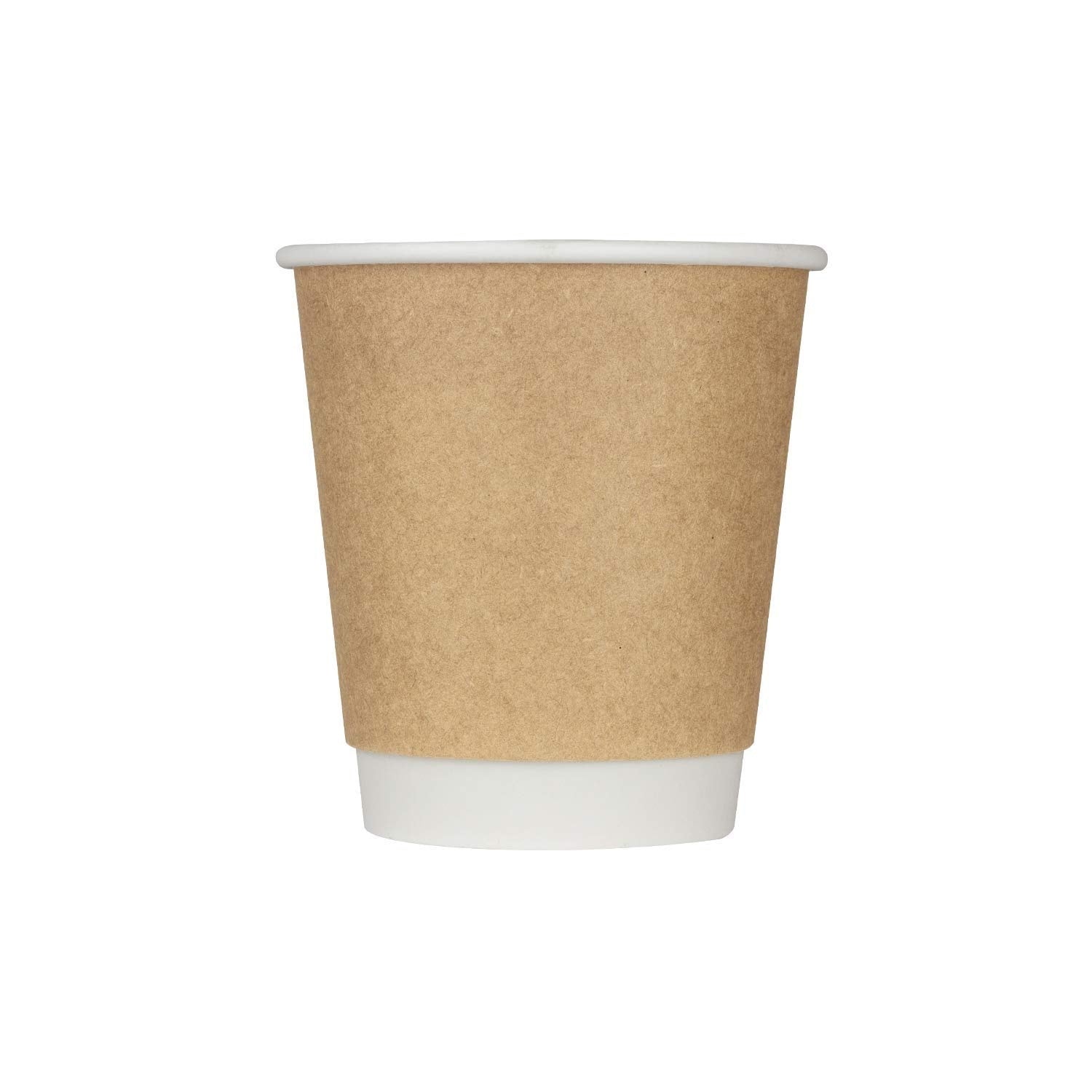 500-PACK OF Cup Paper Karat 10oz Wrapped Insulated Paper Hot Cups - Kraft (90mm) - 500 ct