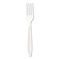 1000-PACK OF SOLO HSWF-0007 Heavy-Duty Full-Length Polystyrene Plastic Forks - White - 1000 Count for Catering and Events