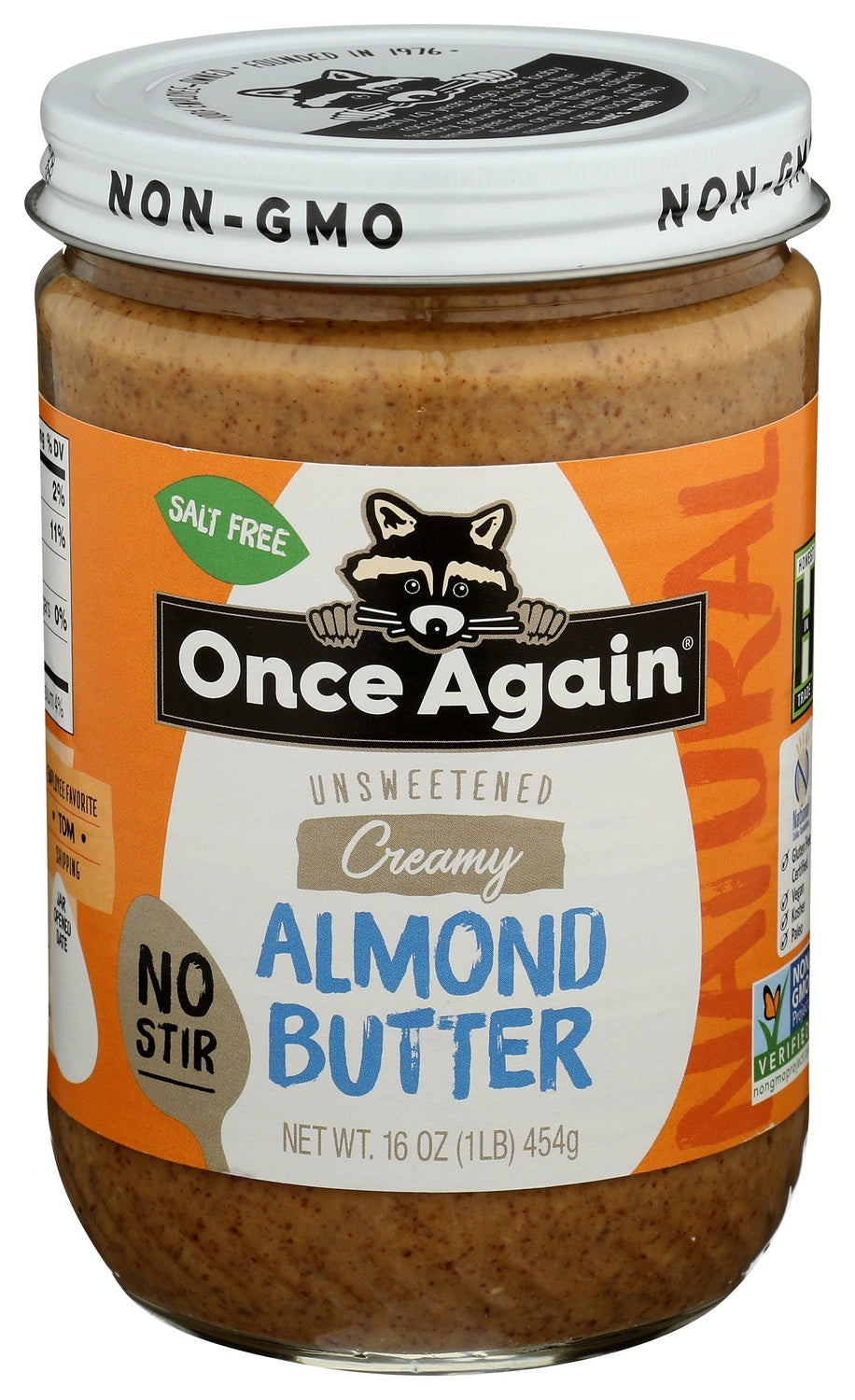 6-PACK OF ALMOND BUTTER UNSWEETENED, CREAMY
