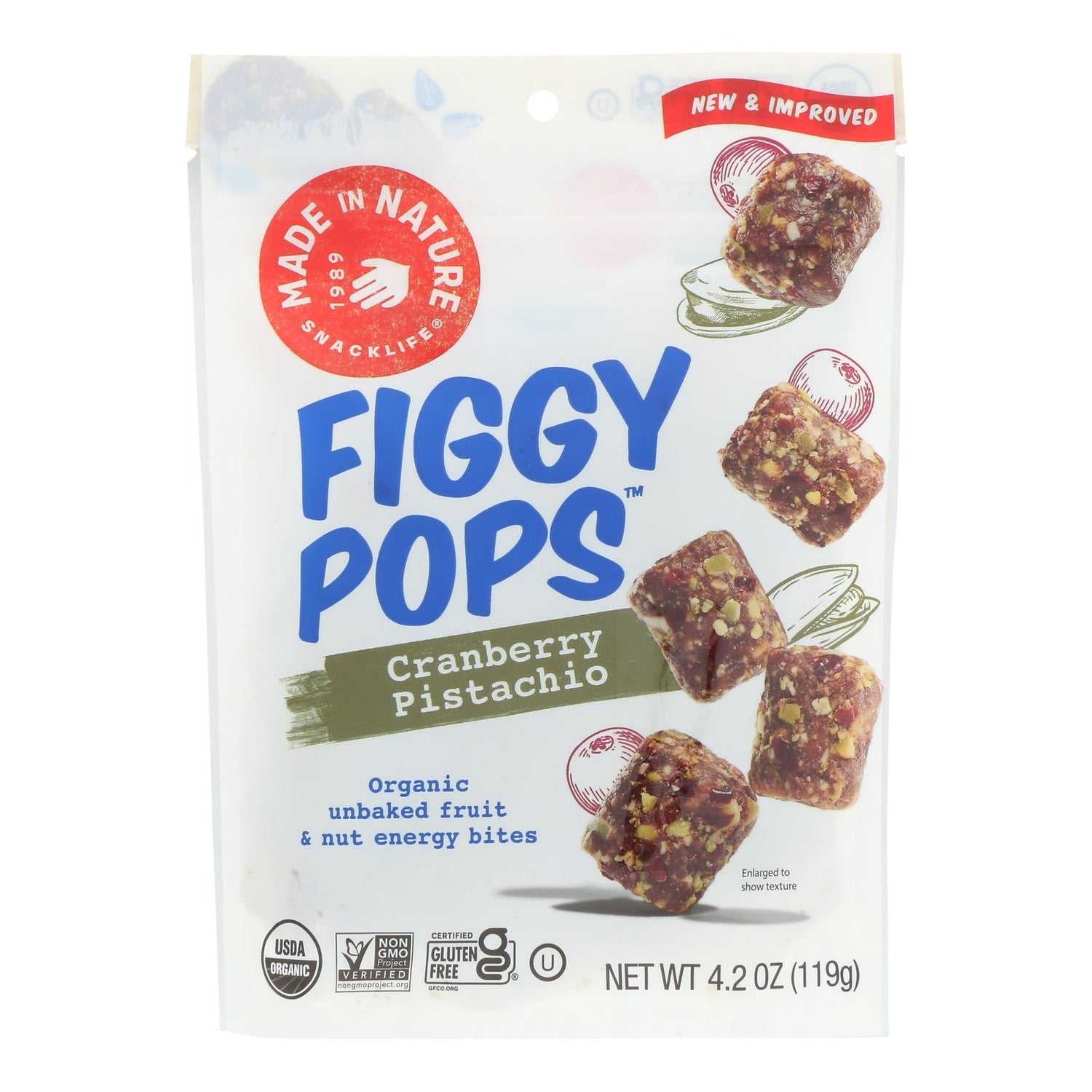 6-PACK OF SNACK FRUIT CRANBERRY PISTACHIO FIGGY POPS