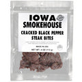 12-PACK OF Beef Steak Bites Cracked Black Pepper 4 oz, Iowa Smokehouse