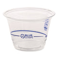 1000-PACK OF Cup Cold Eco-Products EP-CR9 9 oz. BlueStripe Cold Cups - 1000/Carton, 25% Recycled Content, Clear/Blue Design