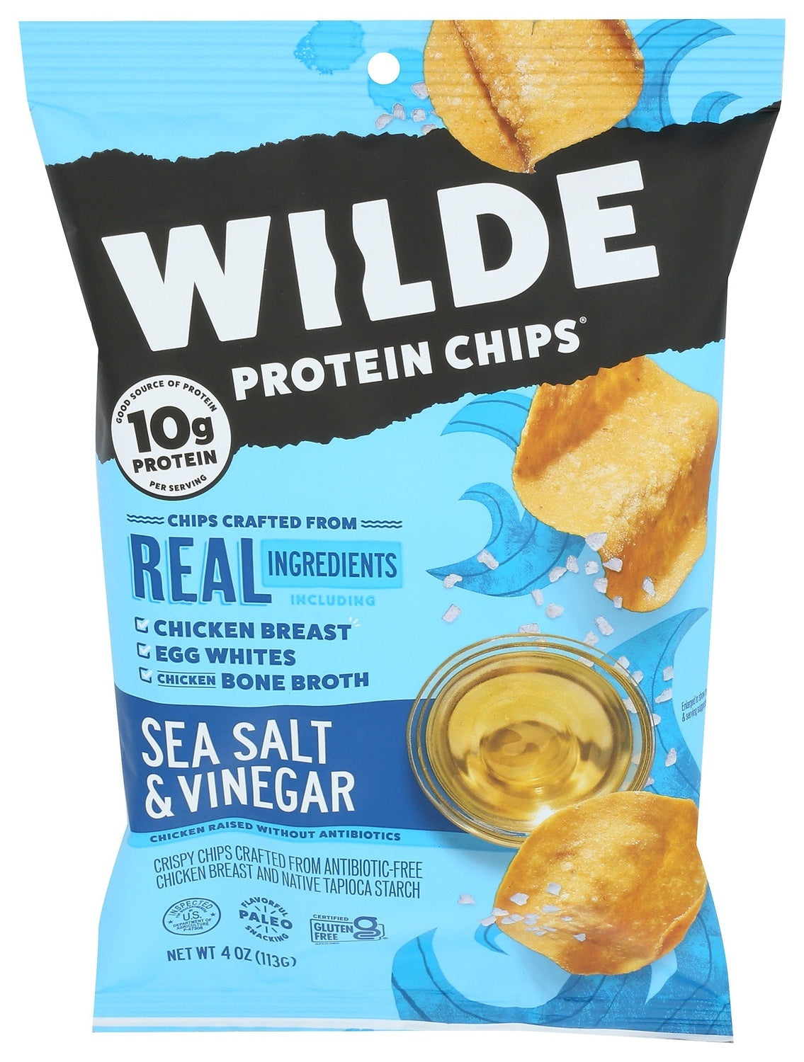 12-PACK OF SNACK CHIP PROTEIN, SEA SALT AND VINEGAR