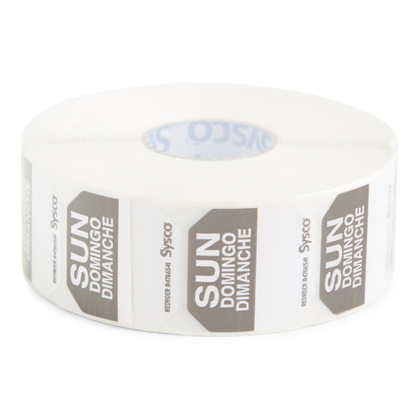 1000CT-PACK OF LABEL ROLL SUNDAY 1 BLK