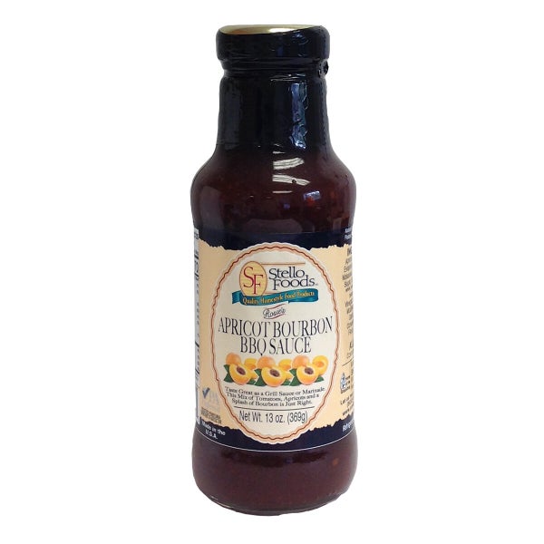 12-PACK OF Sauce BBQ Apricot Bourbon Rosie's, Stello Foods
