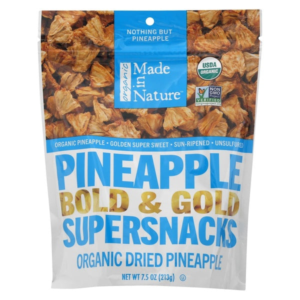 6-PACK OF Pineapple Dried Made In Nature 7.5 oz