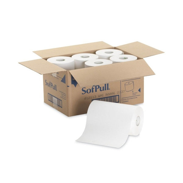 6-PACK OF Towel Paper Georgia Pacific Professional 26610 Hardwound Paper Towel Roll - 9 in. x 400 ft. - 1-Ply White Paper Towels (6 Rolls per Carton)