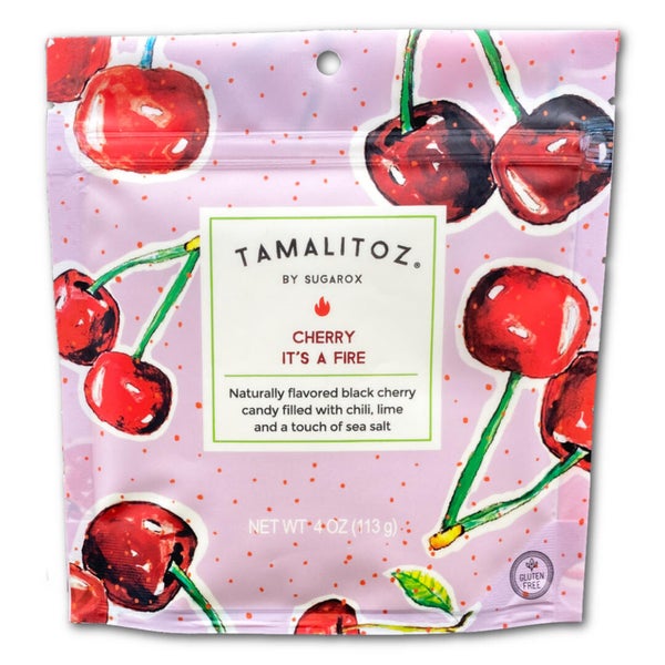 12-PACK OF Candy Hard, Cherry It's a Fire Tamalitoz, Sugarox Candy Studio