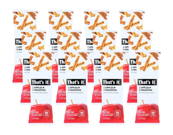 12-PACK OF Bar Nutritional Apple Cinnamon Thats It 1.2 oz