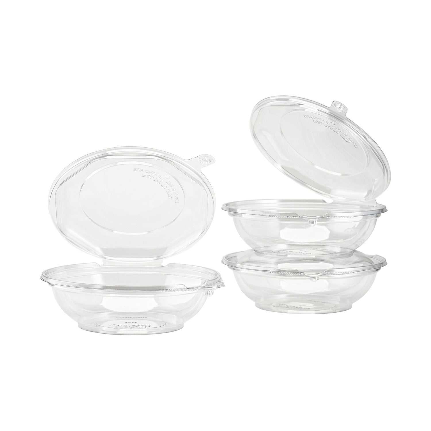 240-PACK OF Bowl Food Karat 240 sets 16 oz Disposable Tamper Resistant Hinged Salad Bowls | PET