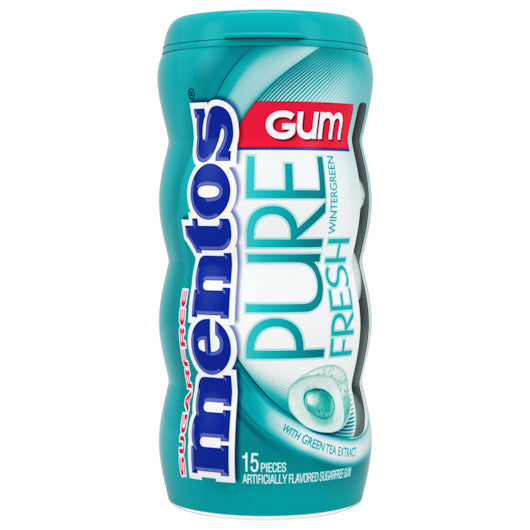 120-PACK OF Sugar Free Pure Fresh Wintergreen Gum Mentos Candy, 12 - 10 - 15 Pc