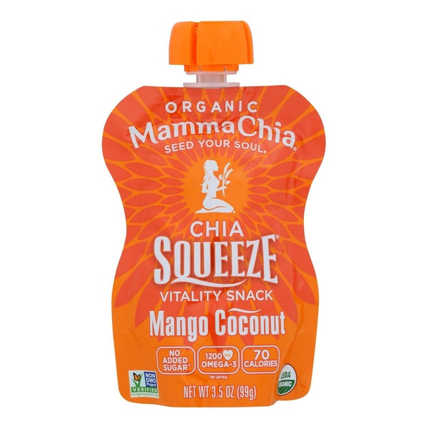 16-PACK OF Applesauce Mango Coconut Mamma Chia 3.5 oz