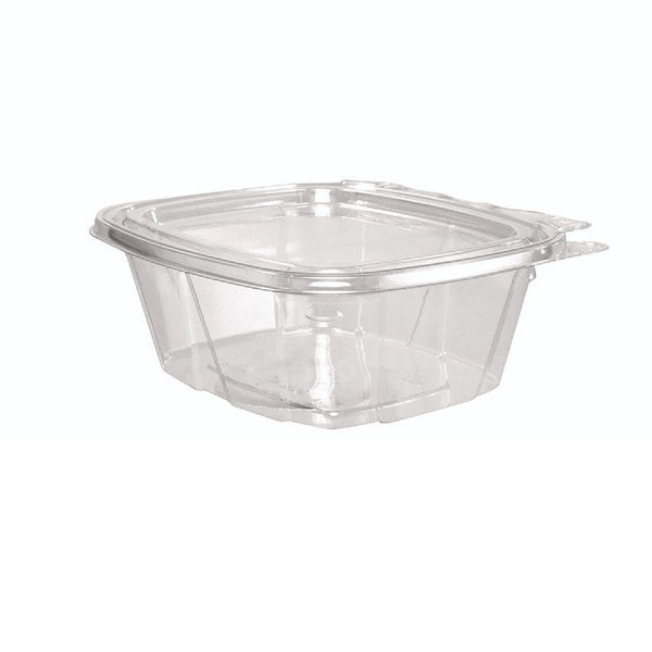 200-PACK OF Container Food Dart CH16DEF 16 oz ClearPac SafeSeal Tamper-Resistant Flat Lid Plastic Containers - 200 Count for Safe Food Storage
