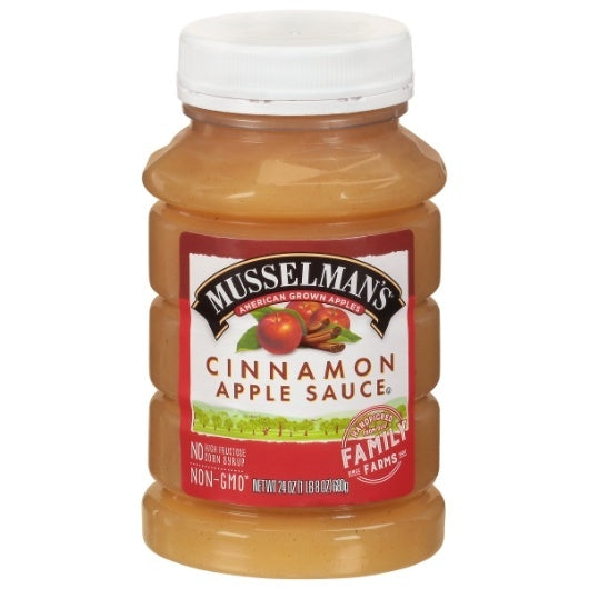 12-PACK OF Cinnamon Applesauce Musselman, 12 - 24 Oz
