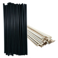 3000-PACK OF Straw wrap BLACK PLA Cornstarch drinking straws 5.5mm x 7.75in 3000