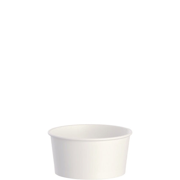 1000-PACK OF Container Food SOLO VS606X-02050 Double Poly Paper Food Containers - 3.83 x 1.99 inches, 6 oz, White - 1000 Count for Takeout and Food Delivery
