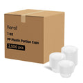 2500-PACK OF Cup Sauce Karat 1oz Squat PP Plastic Portion Cups - Clear - 2,500 ct
