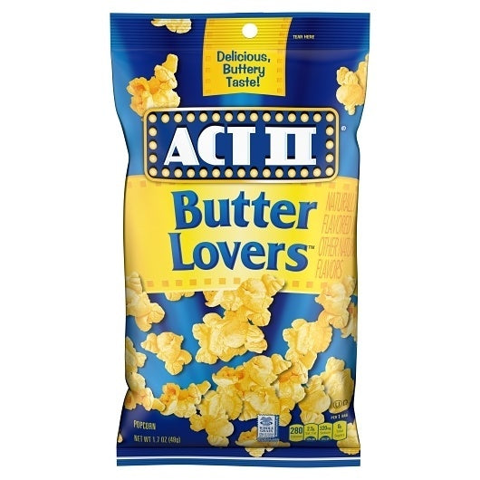 6-PACK OF Gluten Free Butter Lovers Popcorn Act Ii (Popcorn), 6 - 1.7 Oz