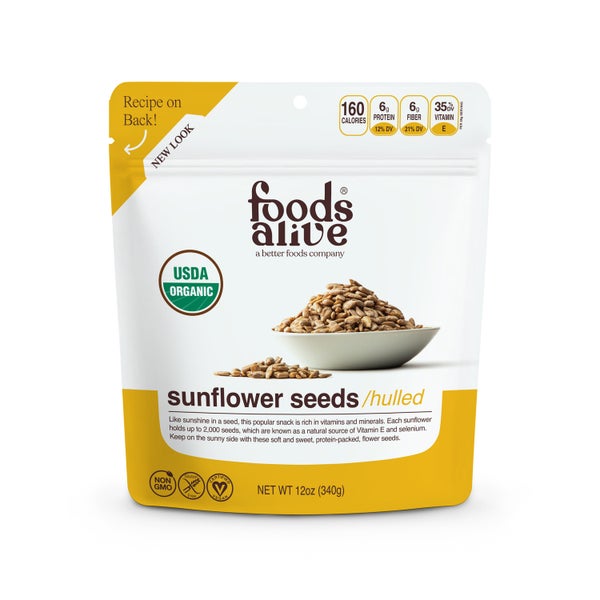 6-PACK OF Sunflower Seeds Hulled, Foods Alive