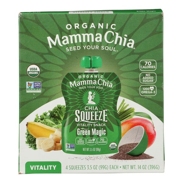 24-PACK OF PUREE FRUIT SQUEEZE GREEN MAGIC