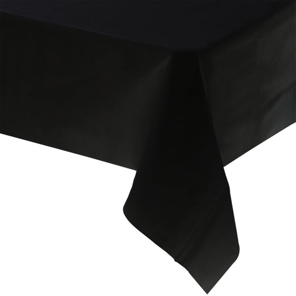 96-PACK OF Tablecover Plastic 54x108 Black Rect
