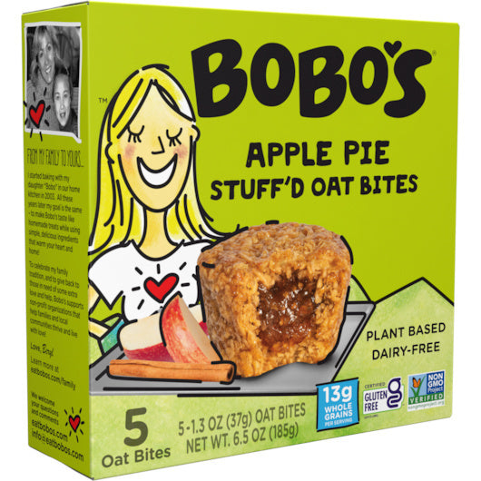 6-PACK OF Gluten Free, Vegan Apple Pie Bites Bobo'S Oat Bars, 6 - 6.5 Oz
