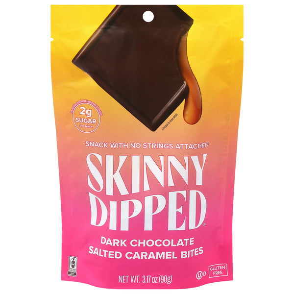 10-PACK OF SNACK CHOCOLATE DARK CHOCOLATE SALTED CARAMEL BITES