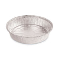 500-PACK OF Container Foil Boardwalk 48 oz. Round Aluminum To-Go Containers - 9 in. Diameter - Perfect for Catering and Food Storage - Silver (500/Carton)
